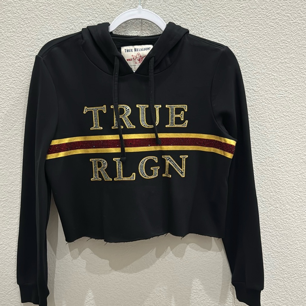 True Religion Crop Hoodie Size XS